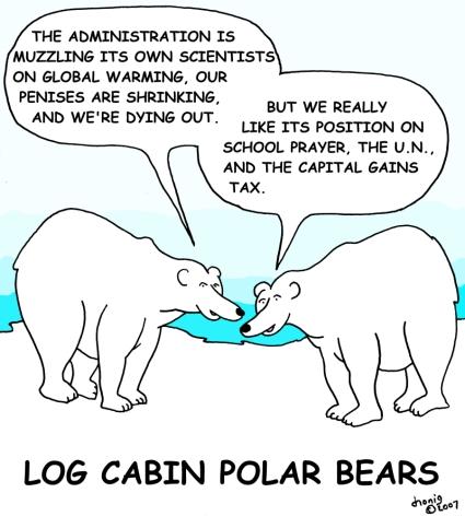 Log Cabin Polar Bears