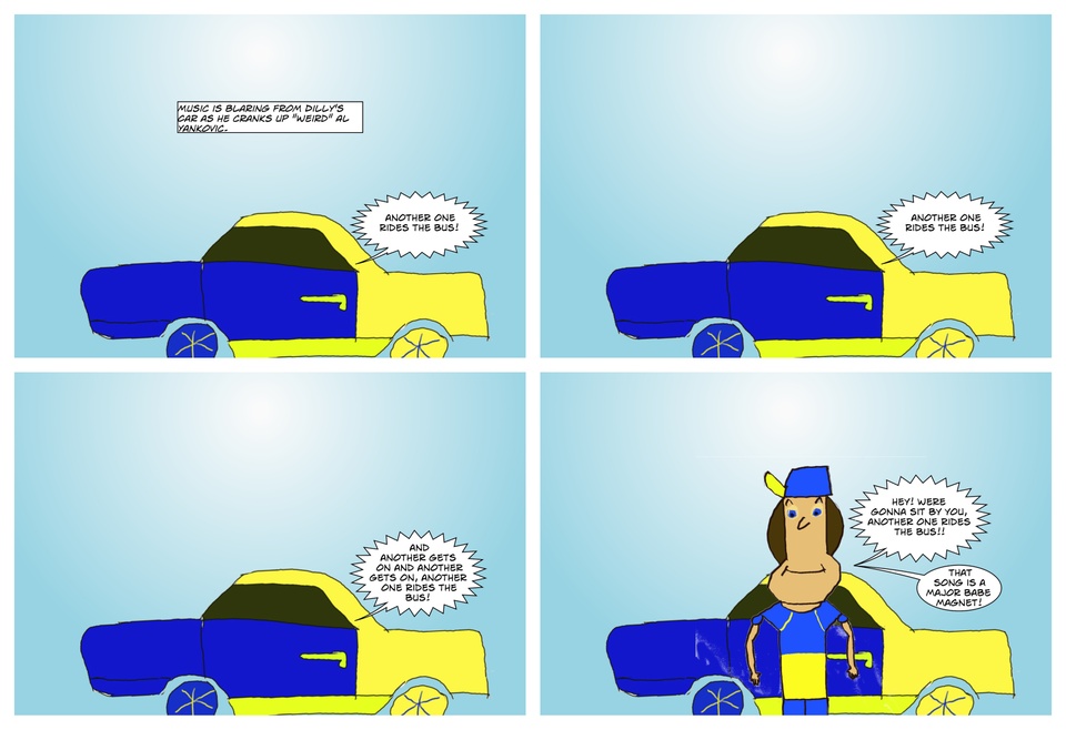 Dilly Drives a Stereo 