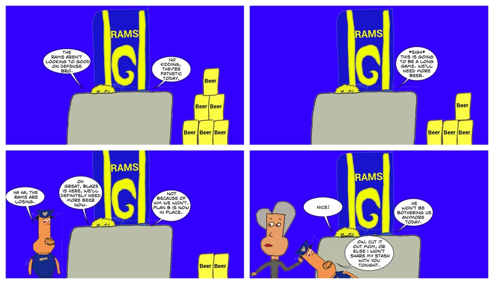 Blaze Crashes Dilly and Stu's Football Day.