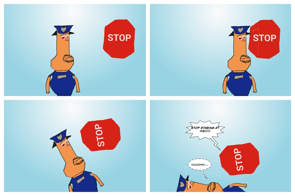 Officer Blaze vs a Stop Sign