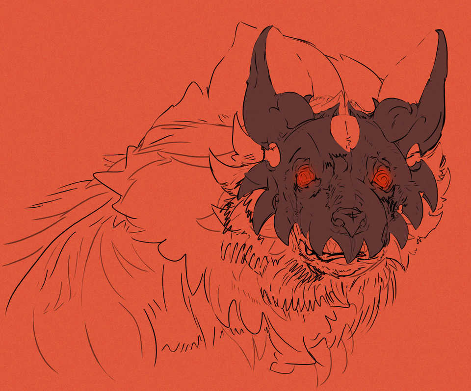 Brown Hyena, Sketch