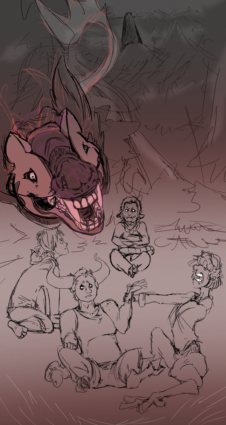 Deer Idol scene sketch