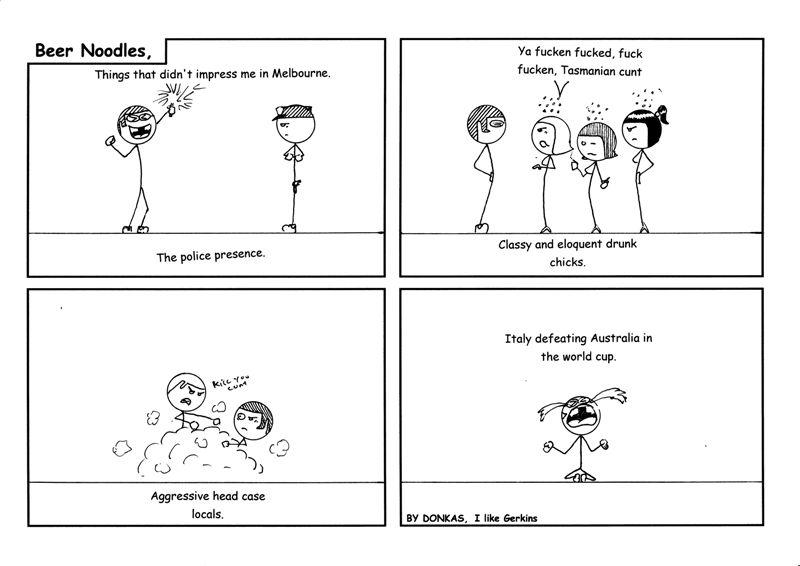 In Melbourne for the world cup back dated strip 2