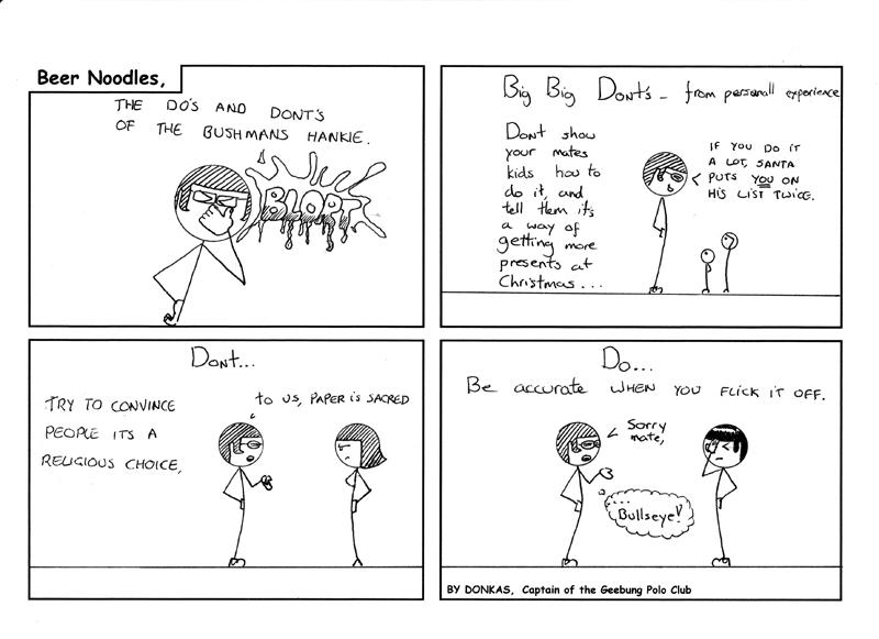 the do and donts of the bushmans hankie