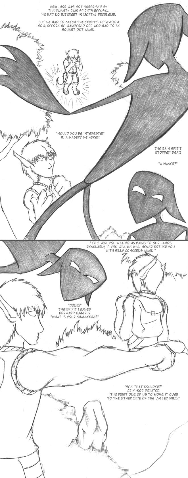 Filler: Grik-Nor and The Rain Spirit Pages 4 and 5