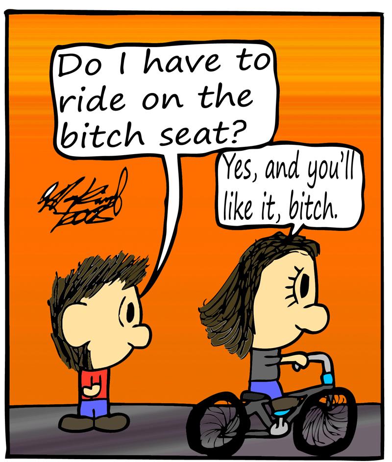 Color panel of the "Bitch Seat" punchline