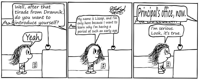 Negligence #68: Class, Please Welcome Lizzep
