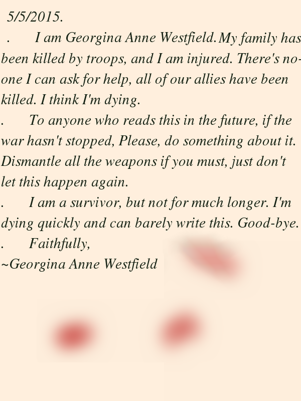 Georgina Anne Westfield's last message.