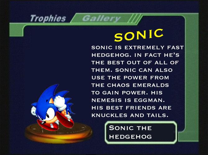 sonic trophy.