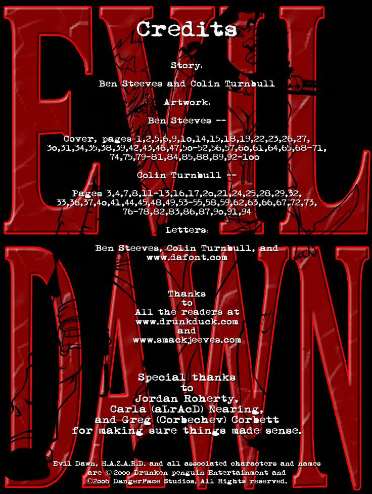 Evil Dawn - Credits