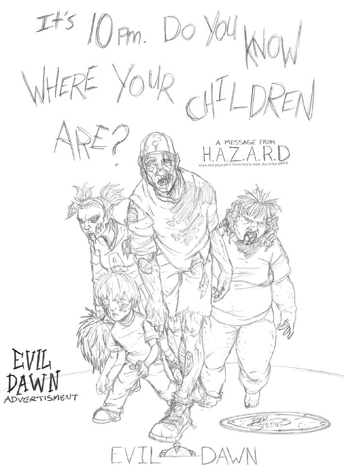 Evil Dawn's Big Dead Picture Book - HAZARD PSA