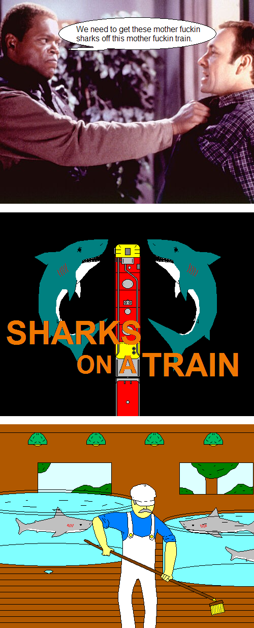 SHARKS ON A TRAIN!