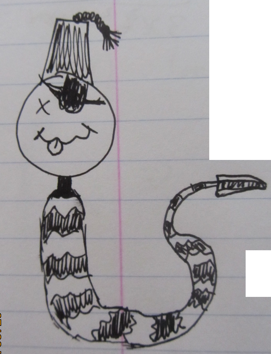 snake with a fez