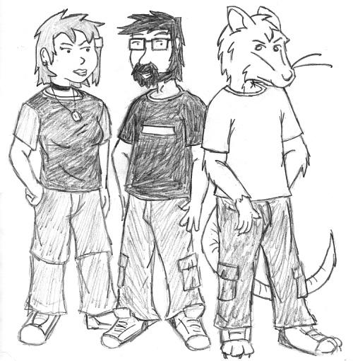 PSI Crew Group Shot Sketch