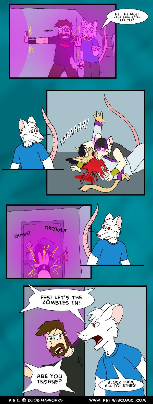 294 - Rat on Cat Action