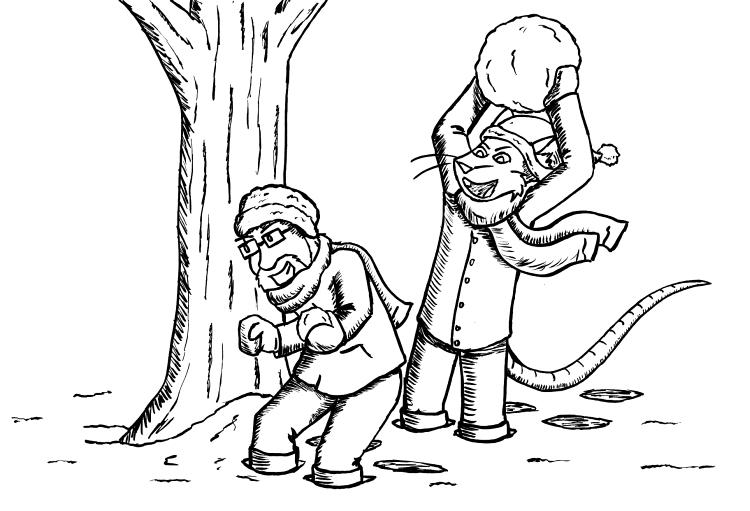 Fes and Ernst Snowball Fight (sketch)