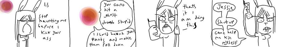 lilly is not fond of a ghost!!!