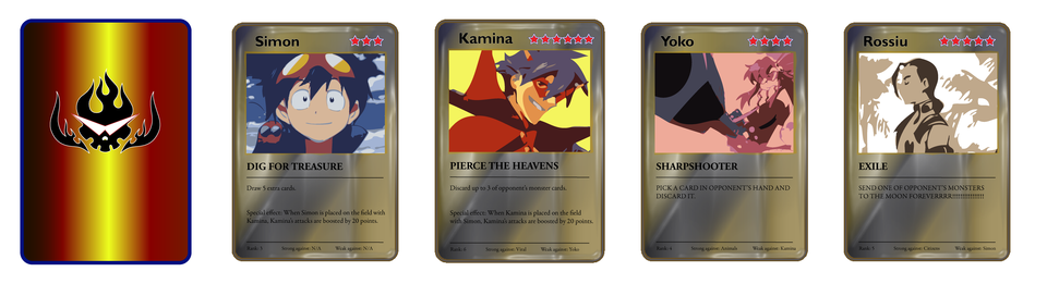 gurren lagann trading cards