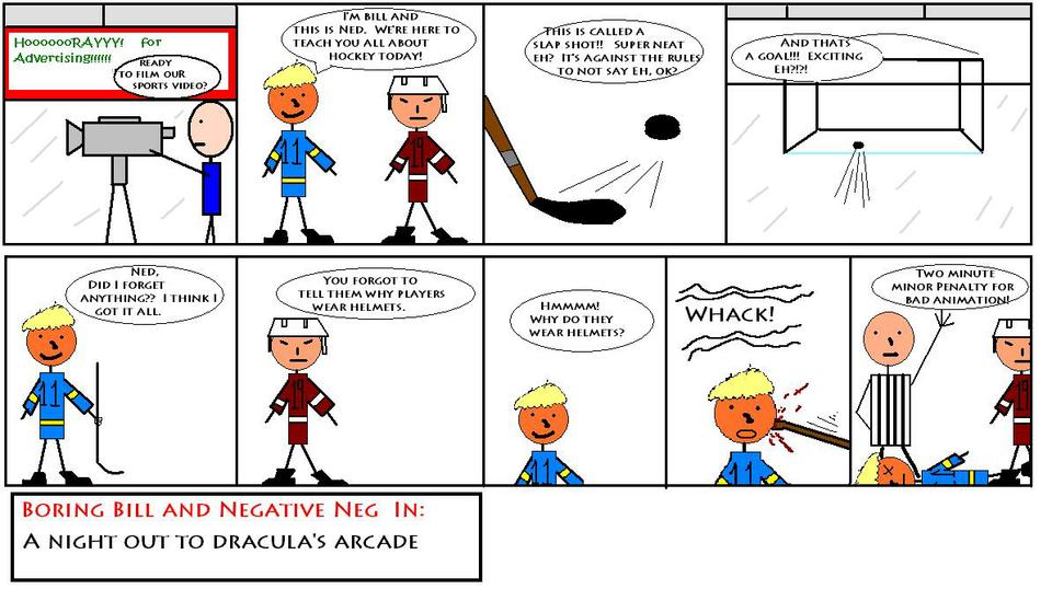 Boring Bill and Negative Ned:  A night out to dracula's arcade