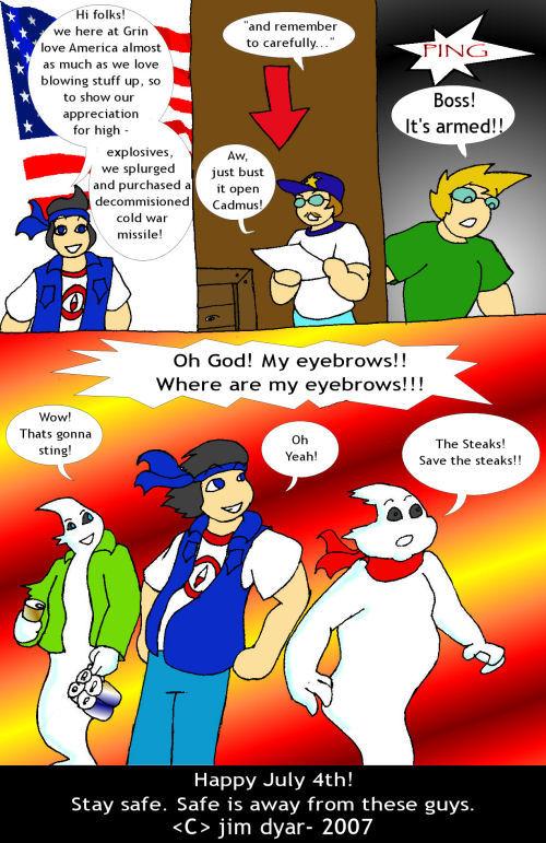 burned on the 4th of july