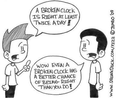 A broken clock