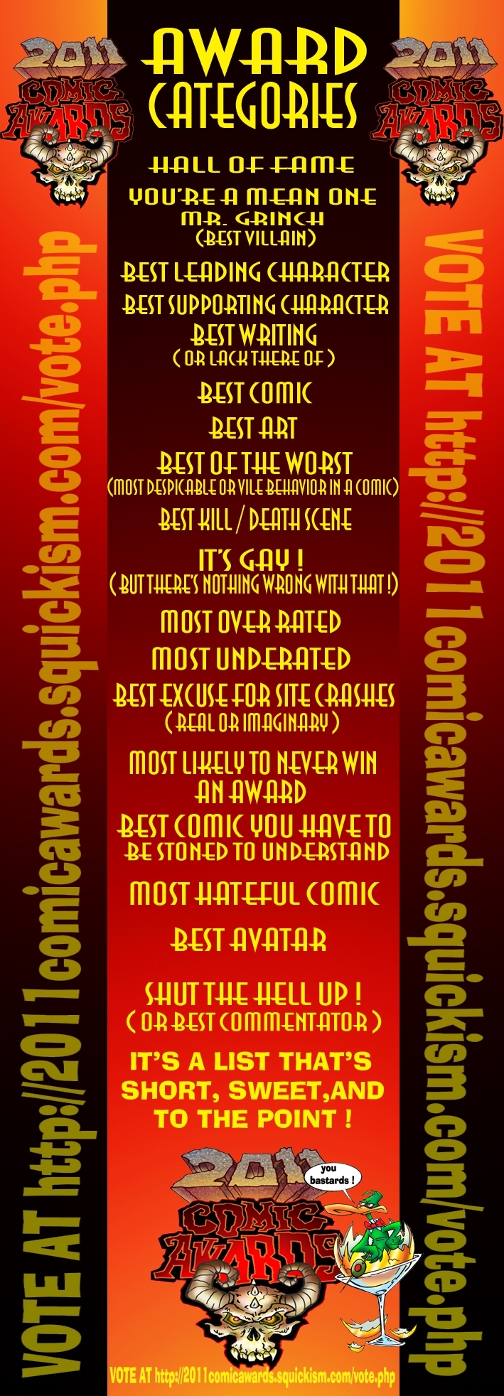 The 2011 Comic Awards!!