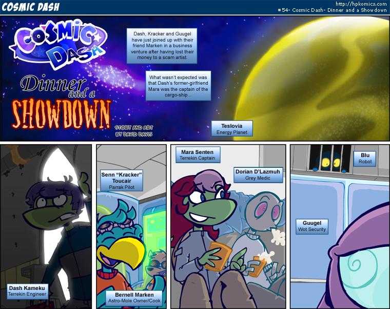 #54- Cosmic Dash- Dinner and a Showdown