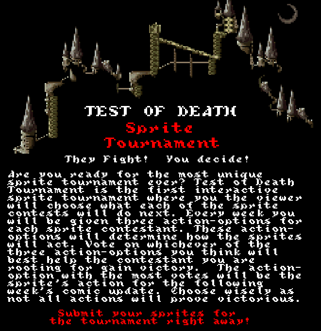 Weclome to Test of Death Tournament