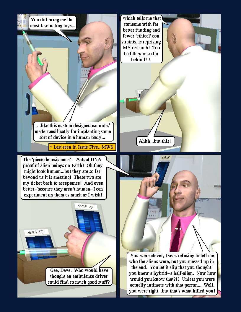 Issue Seven page 19--Dr. 'Evil' gloats...