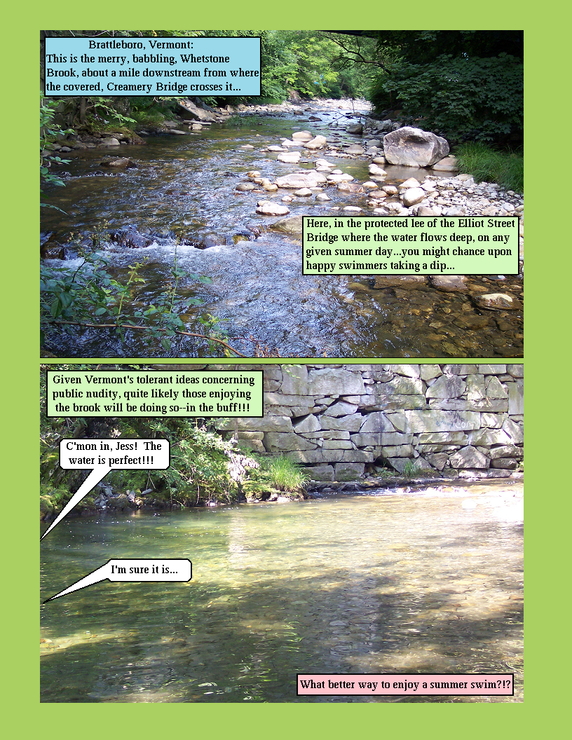 Issue Nine page 1--Down at the swimming hole....