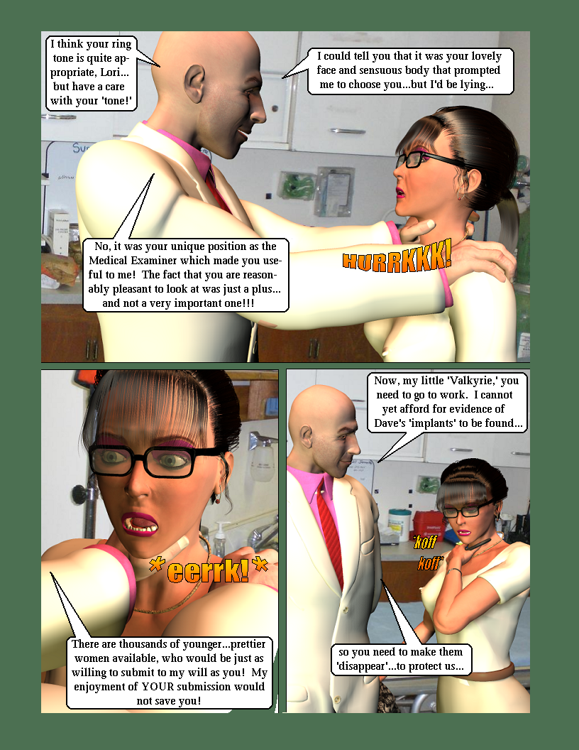 Issue Nine Page 22--Putting Lori down...