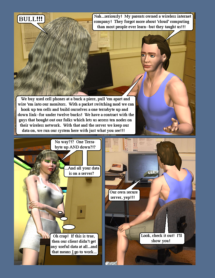 Issue Ten page 20--Jake's goes techno...