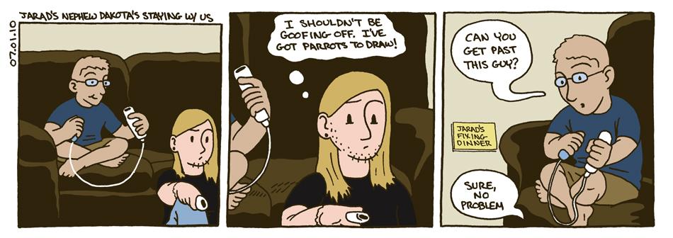 July 1, 2010 - playing games with Dakota