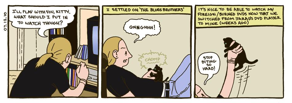 July 12, 2010 - watching a dvd (from Germany)