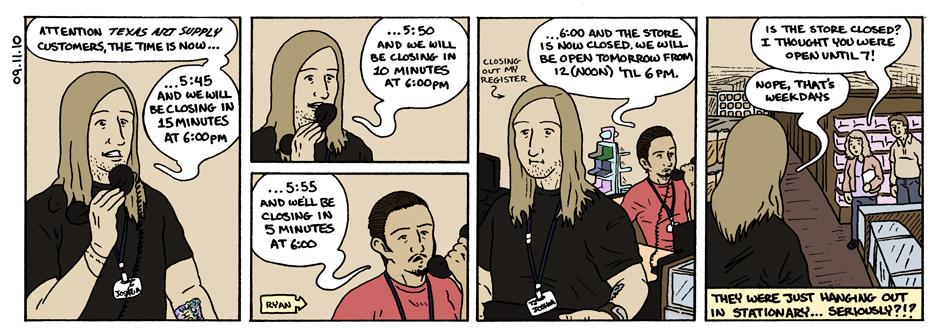Sept 11, 2010 - closing time