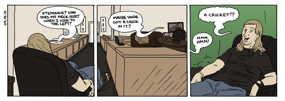 Sept 15, 2010 - neck crickets