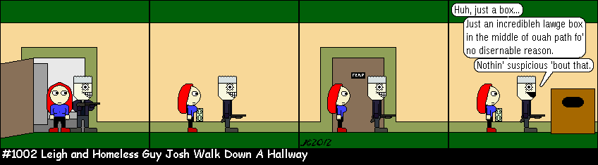 Don Josh #1002: Leigh and Homeless Guy Josh Walk Down A Hallway