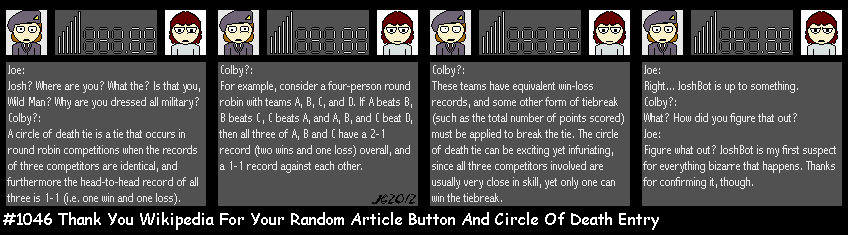 Don Josh #1046: Thank You Wikipedia For Your Random Article Button And Circle Of Death Entry