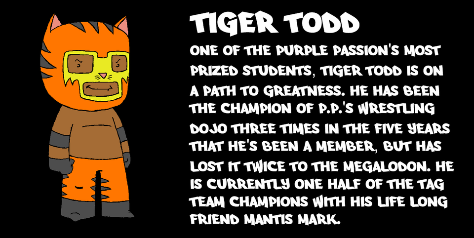 Lucha Wars Character Bio #03: Tiger Todd