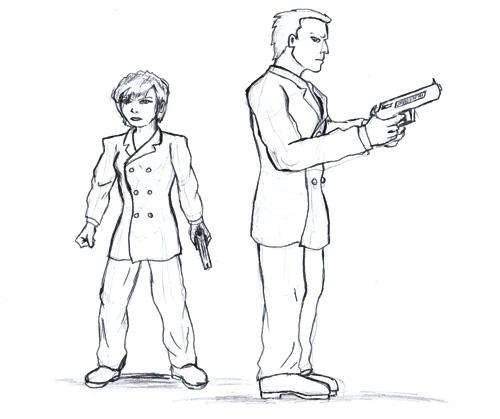 Character Sketch - Liz Schoenweiss and Iko