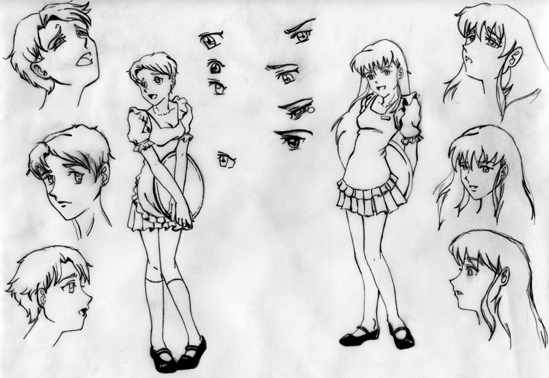 Aoi and Yuki character sheet - Chapter 01