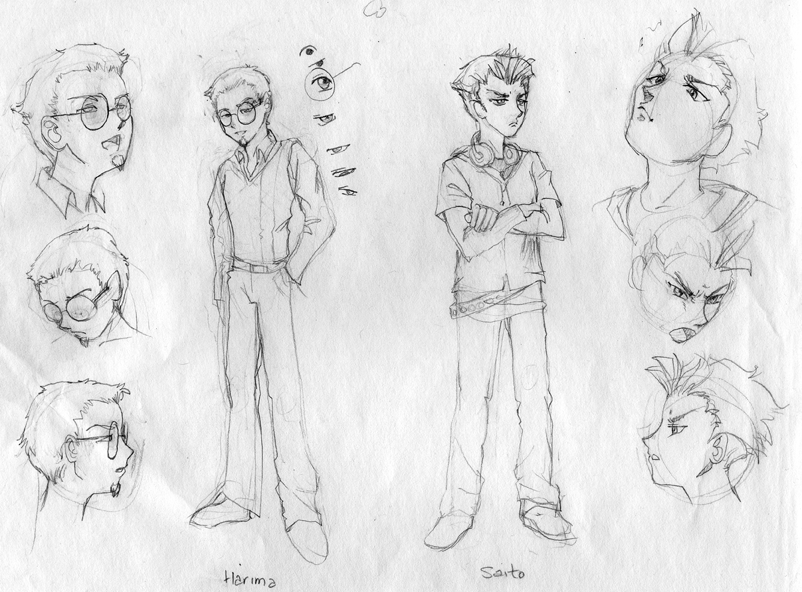 Harima and Saito character sheet - Chapter 01