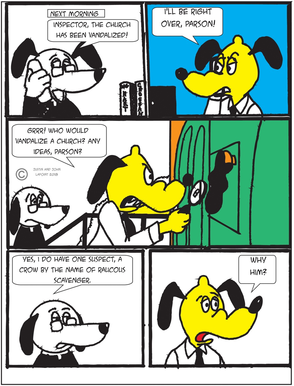 Parson Calls Inspector Dog