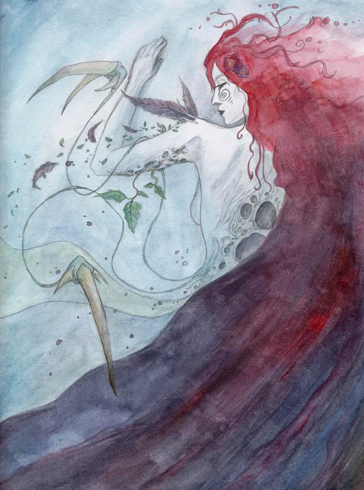 lazy page: Lamia under light of moon