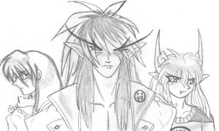 [FAN ART] Kishin Douji Zenki - Zenki, Goki, Chiaki circa 1998