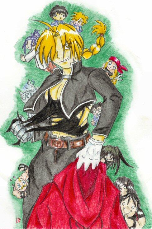 [FAN ART] Full Metal Alchemist - Edward and Other Chibis Circa 2004