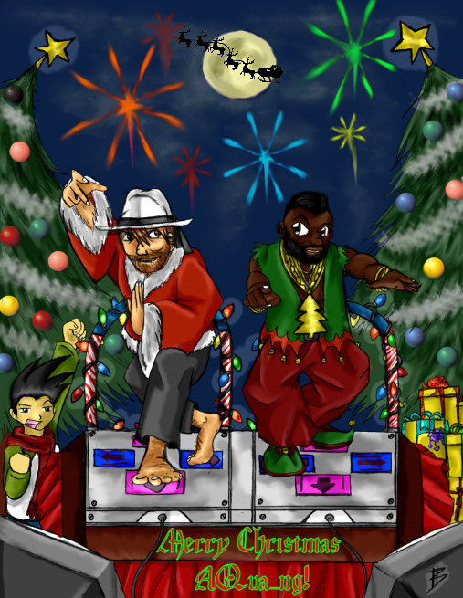 [ART TRADE] Secret Santa for AQua_ng: Chuck Norris and Mr. T - Circa 2006