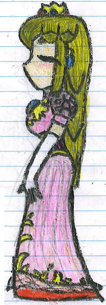 Princess Peach w/ Crayon and pencil