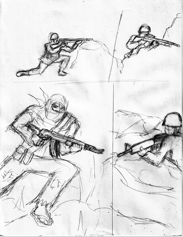 FILLER:  army sketches