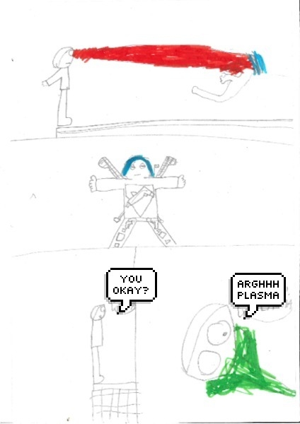 Chapter Five:Sam wentzon and a girl with blue hair (And the weirdos again!)? Page Three